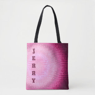 Tote Bag Texture abstraite de rose de vitrage de cercle.