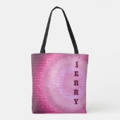 Tote Bag Texture abstraite de rose de vitrage de cercle. (Dos)