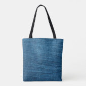 Tote Bag Texture bleu denim, texture bluejeans (Dos)