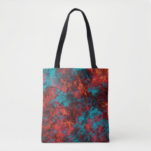 Tote Bag texture bleu foncé texturé en marbre de daim (Devant)