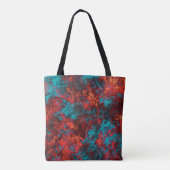 Tote Bag texture bleu foncé texturé en marbre de daim (Dos)
