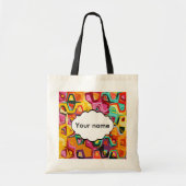Tote Bag Texture colorée de trous (Devant)