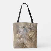 Tote Bag Texture d'art fractal moderne abstrait aux tons de (Dos)