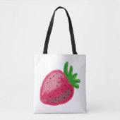Tote Bag Texture de crayon mignon fraise rouge (Devant)