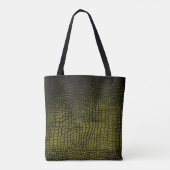 Tote Bag Texture de crocodile foncé de luxe (Dos)