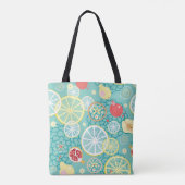 Tote Bag Texture de fruits, Arrière - plan vibrant. (Dos)