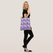 Tote Bag Texture de Galaxie Bleu Violet (Sur le modèle)