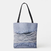Tote Bag Texture de jean bleu clair torn (Dos)