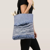 Tote Bag Texture de jean bleu clair torn (De près)