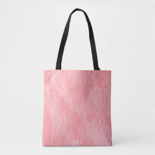 Tote Bag Texture de la fourrure de laine rose souple