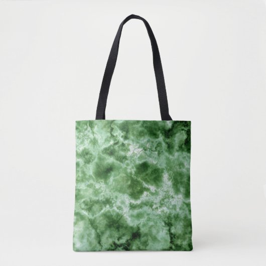Tote Bag Texture de marbre verte (Devant)