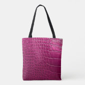 Tote Bag Texture de peau de crocodile rose (Dos)