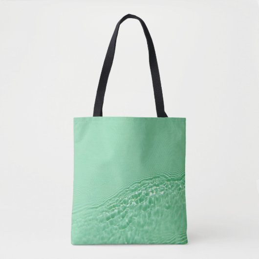 Tote Bag Texture de surface de l'eau claire couleur bleu à  (Devant)