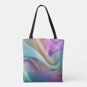Tote Bag Texture de tissu abstrait dans des tons pastel (Dos)