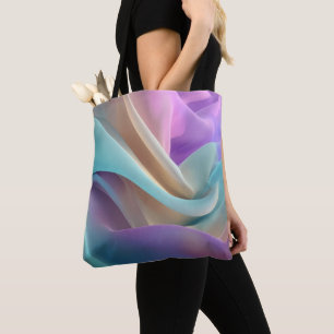 Tote Bag Texture de tissu abstrait dans des tons pastel