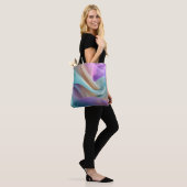 Tote Bag Texture de tissu abstrait dans des tons pastel (Sur le modèle)