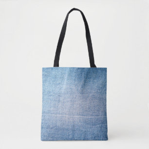 Tote Bag Texture des jeans en denim bleu