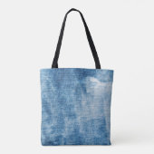 Tote Bag Texture des jeans en denim bleu (Dos)