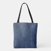 Tote Bag Texture des jeans floraux (Dos)
