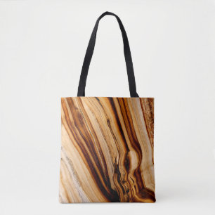 Tote Bag Texture du tronc d'arbre brûlé