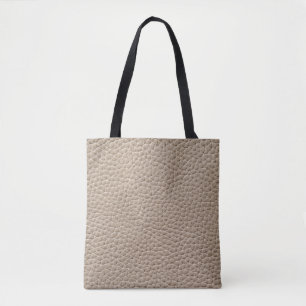 Tote Bag Texture en cuir beige, arrière - plan sans soudure
