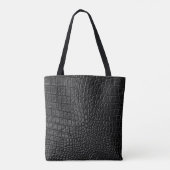 Tote Bag Texture en cuir noir (Dos)
