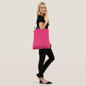 Tote Bag Texture en cuir rose (Sur le modèle)
