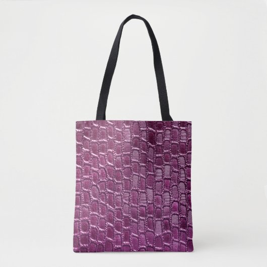 Tote Bag Texture en cuir violet (Devant)