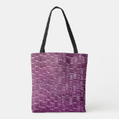 Tote Bag Texture en cuir violet (Dos)