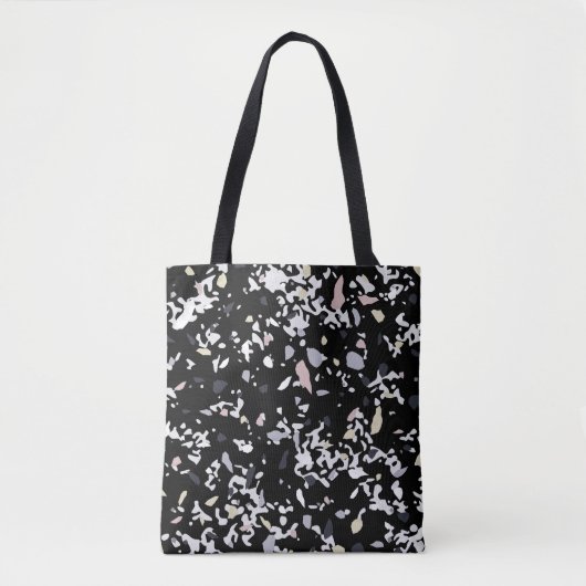 Tote Bag Texture en marbre noir (Devant)
