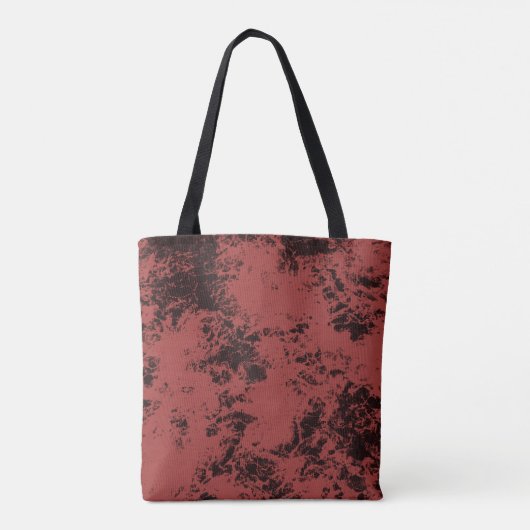Tote Bag Texture en marbre rouge en terre cuite (Dos)
