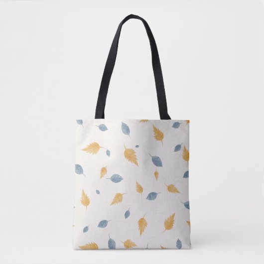 Tote Bag texture feuille motif Arrière - plan (Devant)