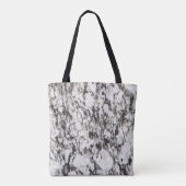Tote Bag texture granite | Arrière - plan de marbre en noir (Dos)