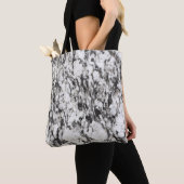Tote Bag texture granite | Arrière - plan de marbre en noir (De près)