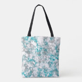 Tote Bag texture gris turquoise et marbre blanc (Dos)