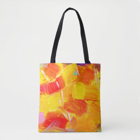 Tote Bag texture huile peinture fruit peinture couleur flor (Devant)