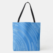 Tote Bag texture métallique bleue abstraite (Devant)