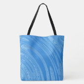 Tote Bag texture métallique bleue abstraite (Dos)
