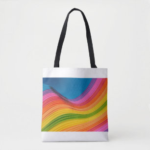 Tote Bag texture motif arc-en-ciel Abstraite