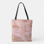 Tote Bag Texture or en marbre rose liquide (Dos)