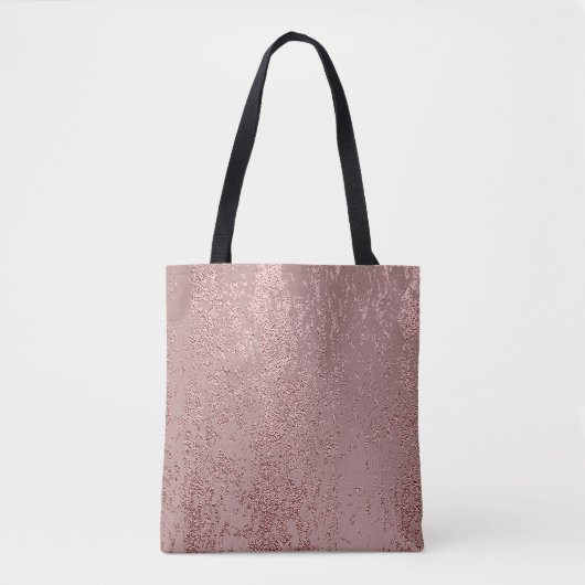 Tote Bag Texture or métallique, quartz rose. (Devant)