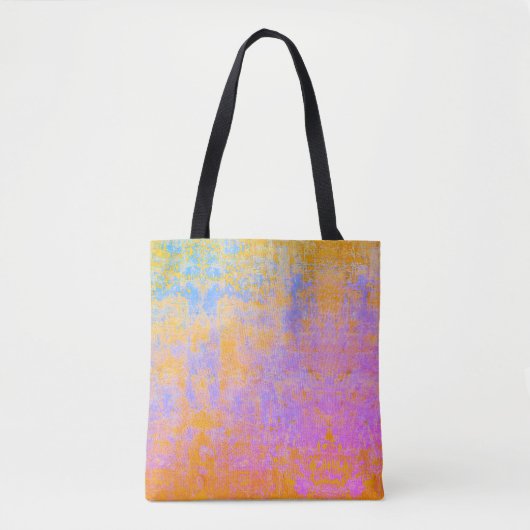 Tote Bag texture peinte dans des couleurs de coucher de sol (Devant)