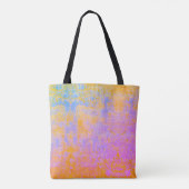 Tote Bag texture peinte dans des couleurs de coucher de sol (Dos)