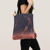 Tote Bag Texture rose en marbre (De près)