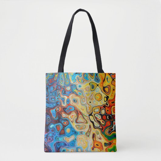 Tote Bag Texture structure abstraite colorée (Devant)
