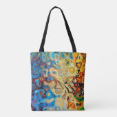 Tote Bag Texture structure abstraite colorée (Dos)