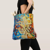 Tote Bag Texture structure abstraite colorée (De près)