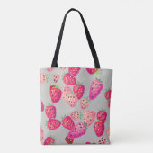 Tote Bag Texture tirée à la main de fraise mûre (Dos)