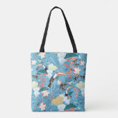 Tote Bag Texture tropicale avec des toucans et des colibris (Dos)