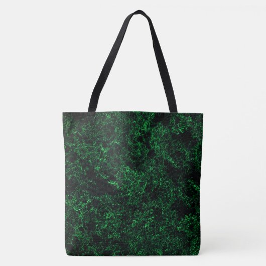 Tote Bag Texture vert foncé, éponge détruite ou corrodée (Devant)